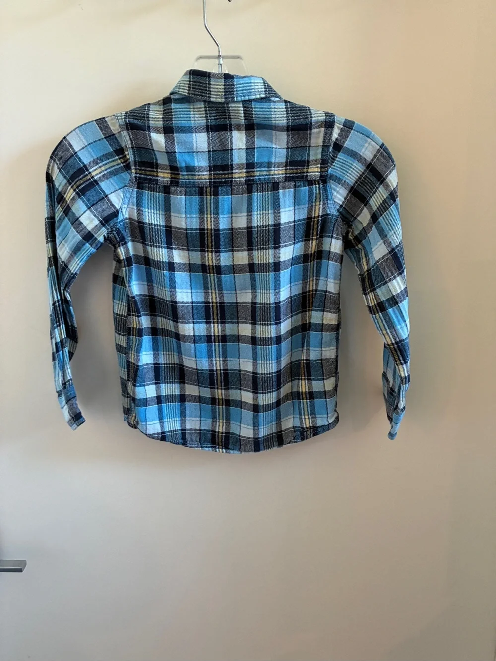 OshKosh B'gosh Light & Navy Blue Plaid Button-Down Shirt